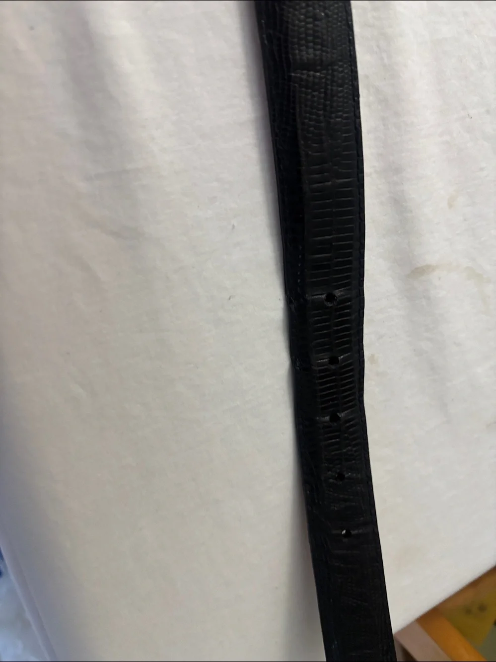 Men's Brown Leather Belt with Black Textured Buckle Loop Arden Leather Company.